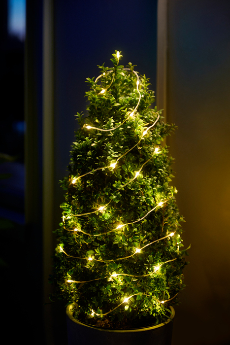 Lyskjede Flex med timer 100 LED hvit 10 meter